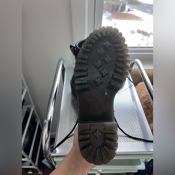 LAURENNE DISTRESSED PATENT LEATHER LACE UP HEEL BOOTS - Picture 6 of 7